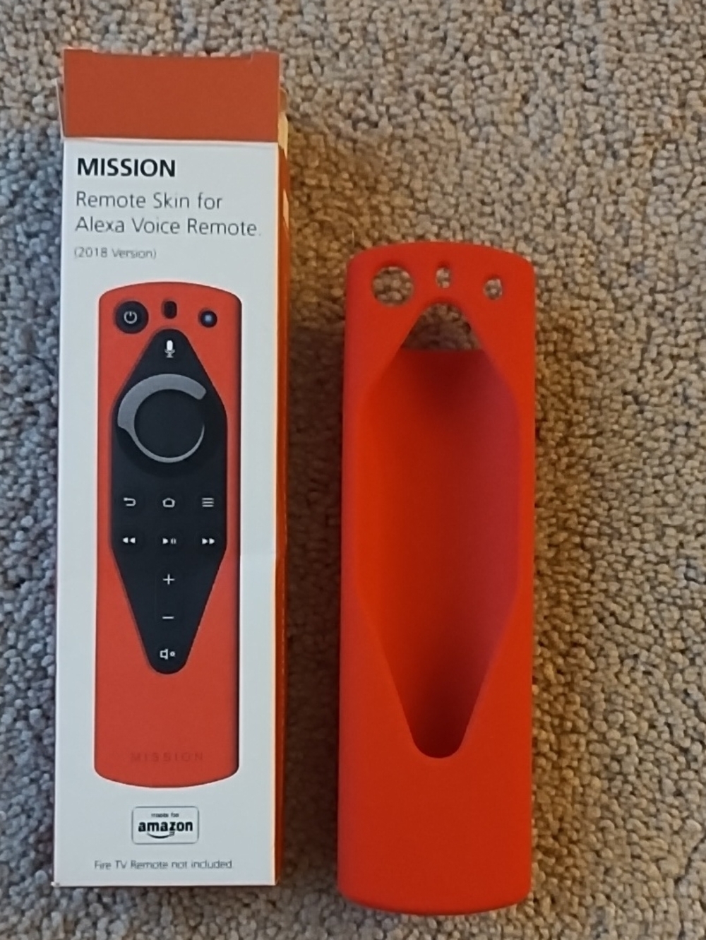 MISSION Red Remote Skin for Alexa Voice Remote